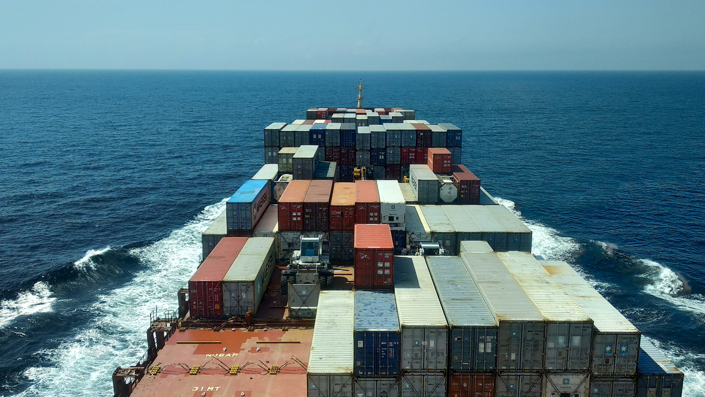 View from shipping container